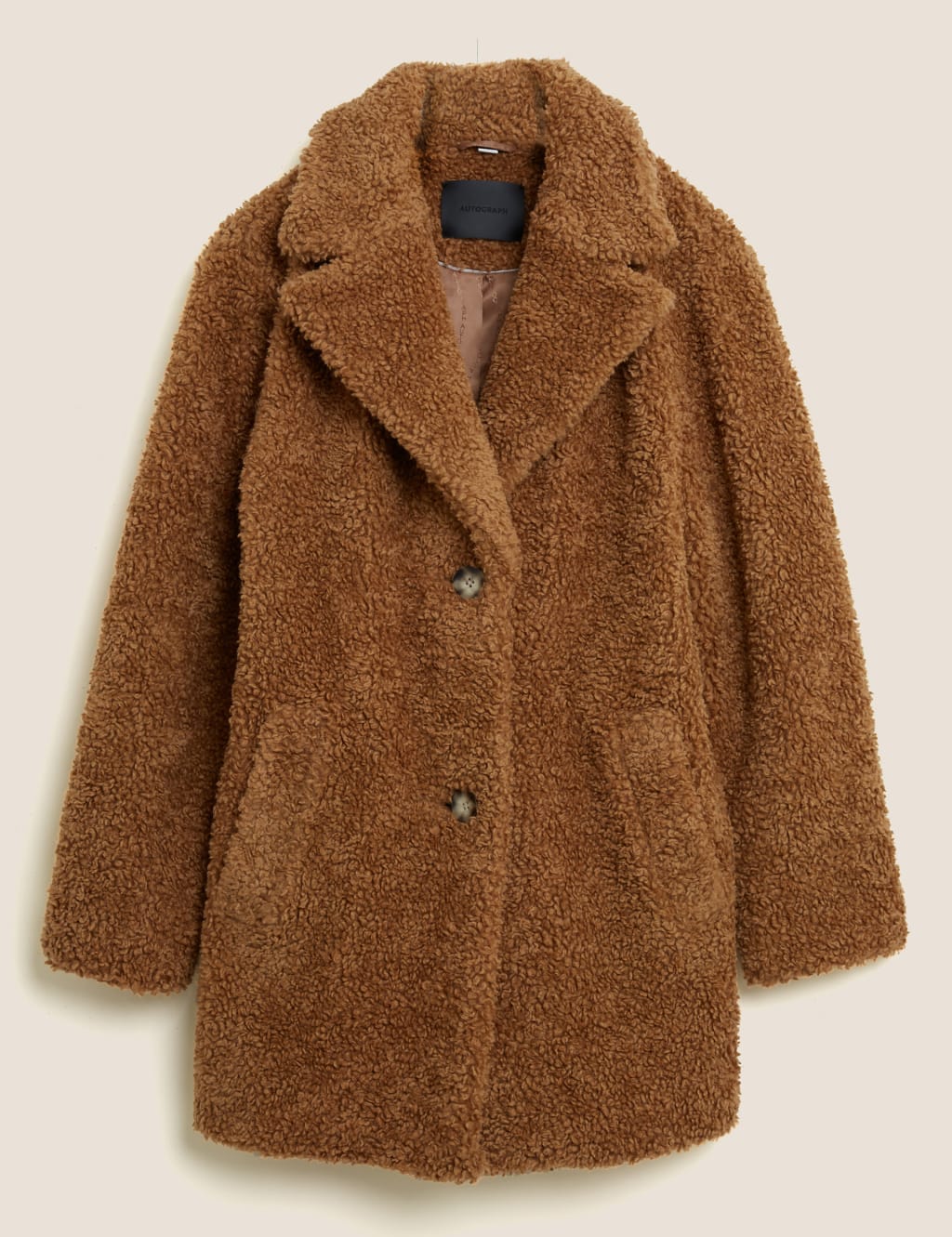 Textured Teddy Coat with Wool Autograph M S