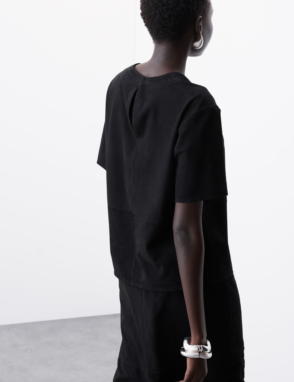 Suede Collarless Top 7 of 7