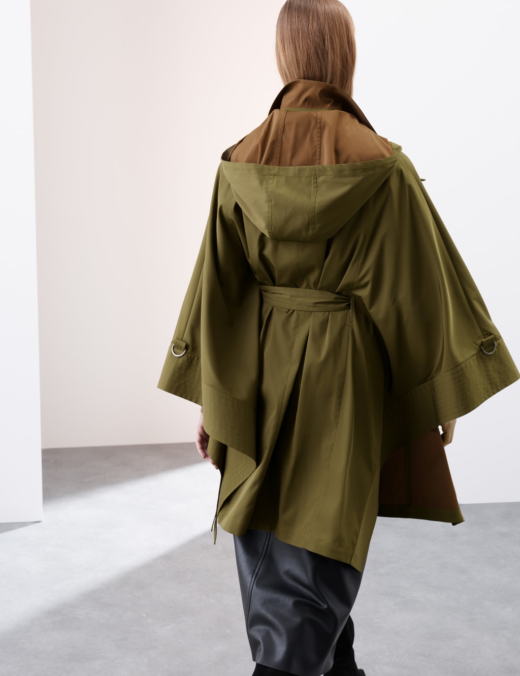 Showerproof Cape Style Trench Coat 4 of 8