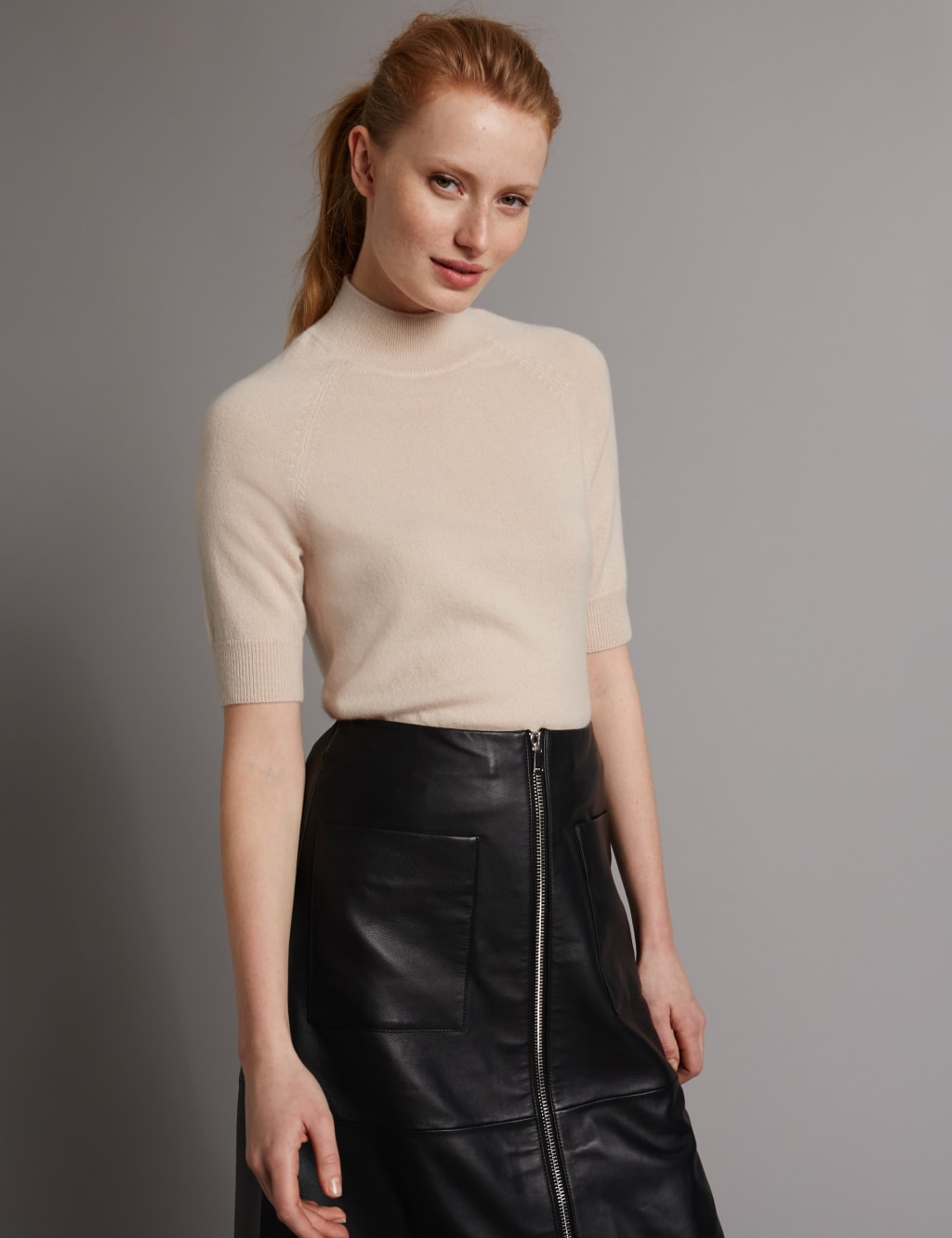 Pure Cashmere Raglan Turtle Neck Jumper 1 of 5