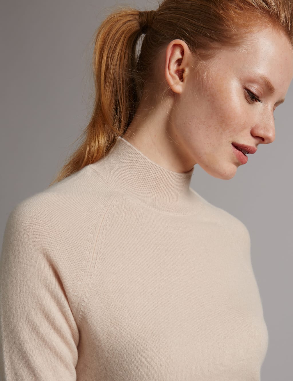 Pure Cashmere Raglan Turtle Neck Jumper 4 of 5