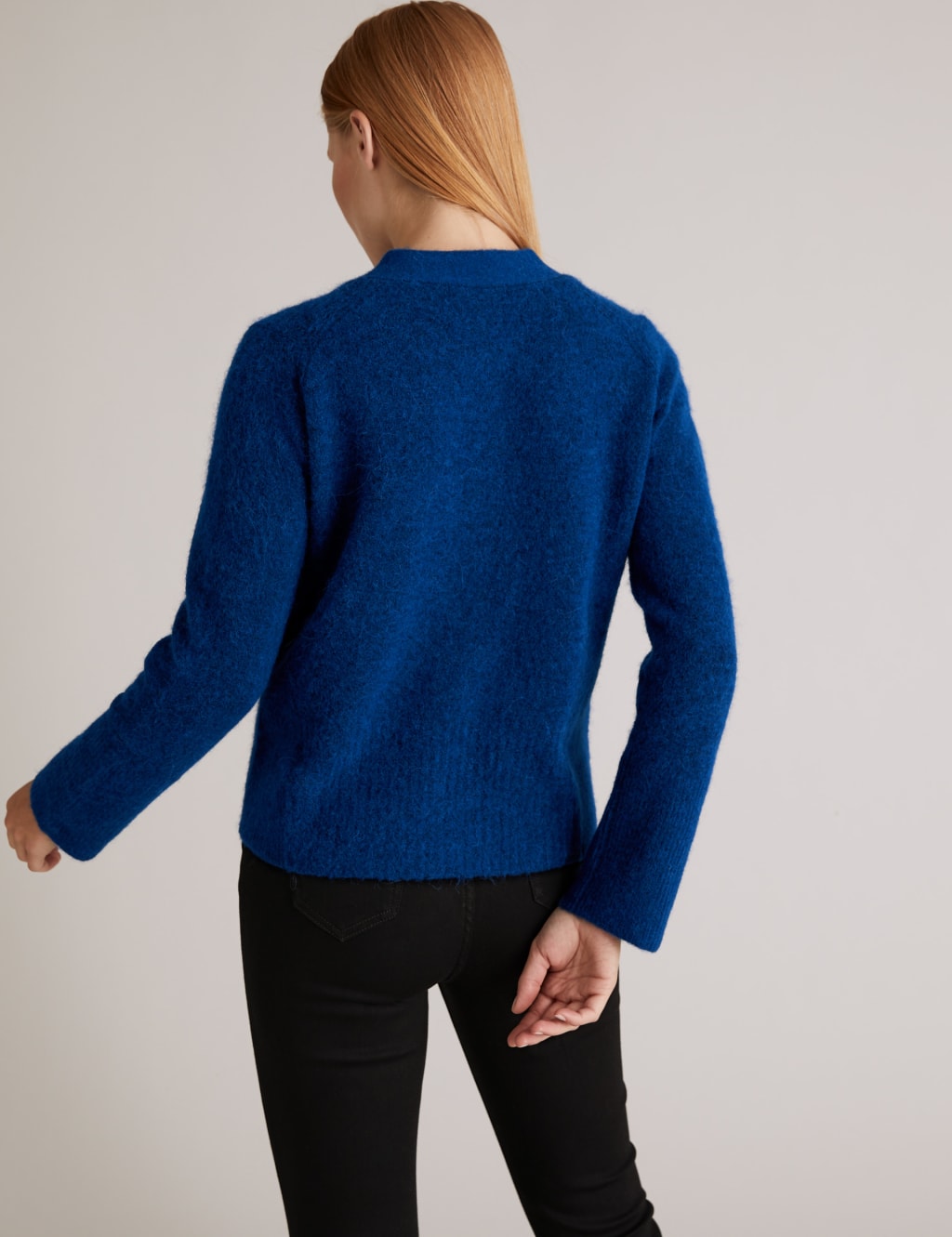 Wool Blend Textured Button Front Cardigan 6 of 6