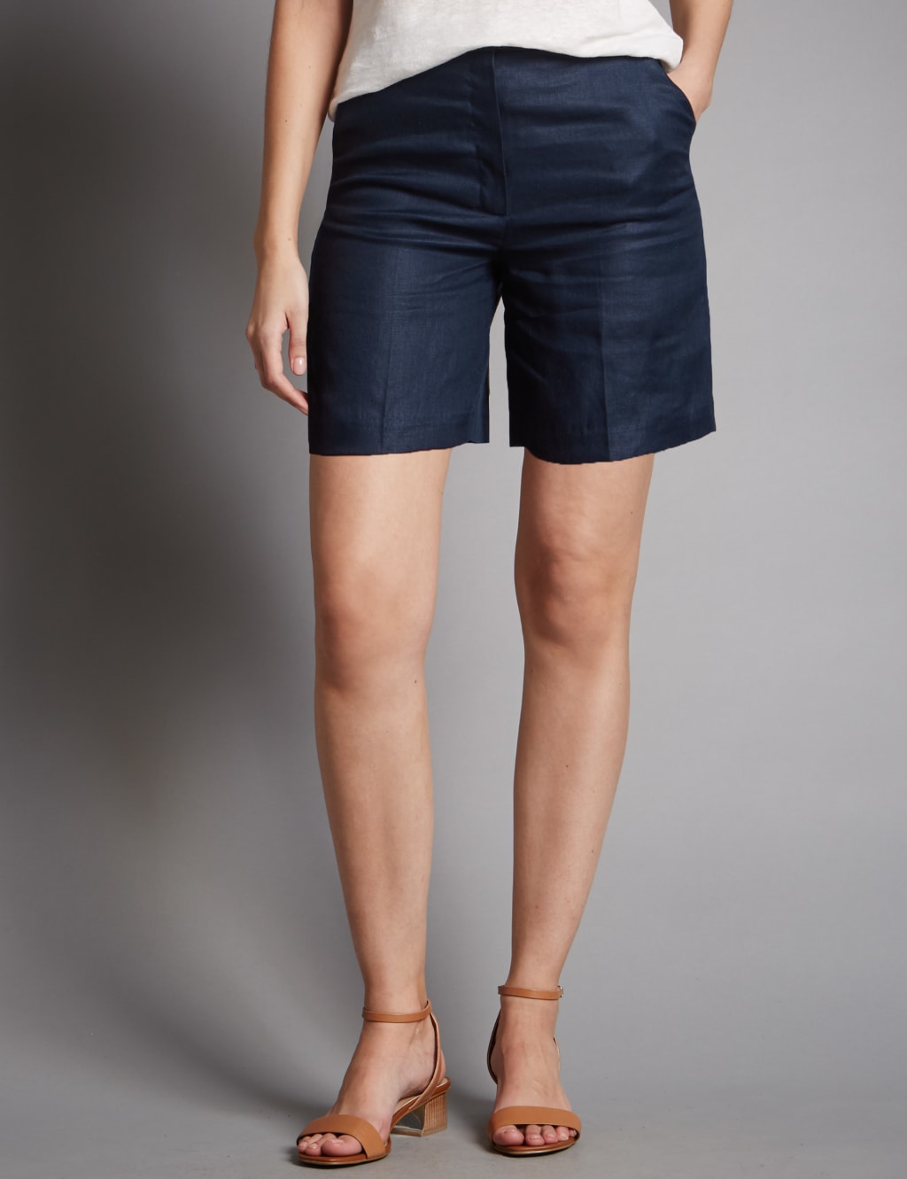 Marks and spencer ladies linen shorts shop