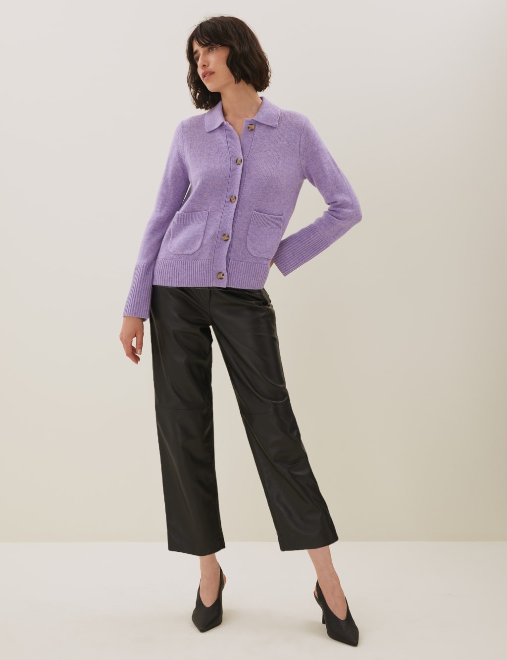 Merino Wool Rich Cardigan with Cashmere Autograph M S