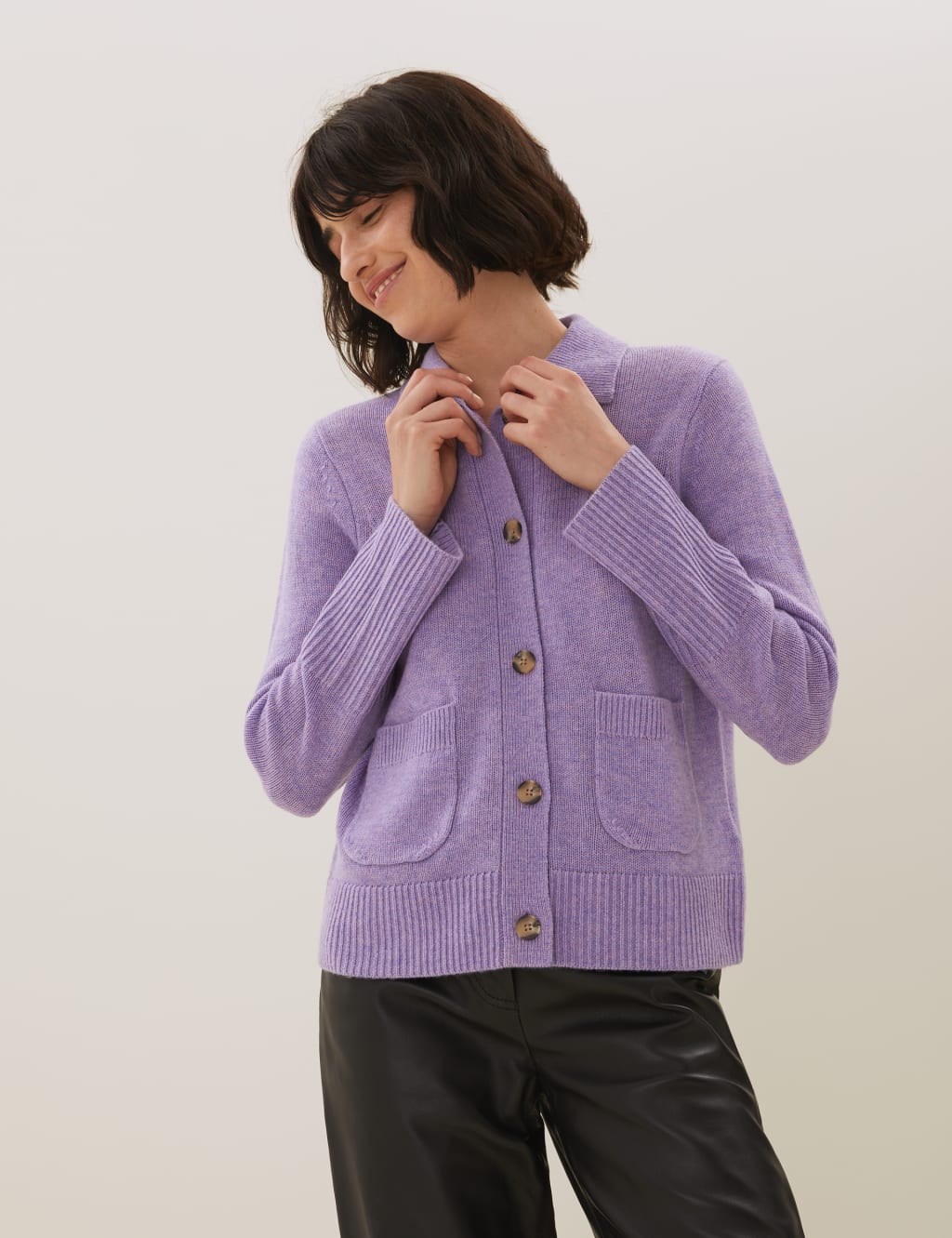 Merino Wool Rich Cardigan with Cashmere Autograph M S