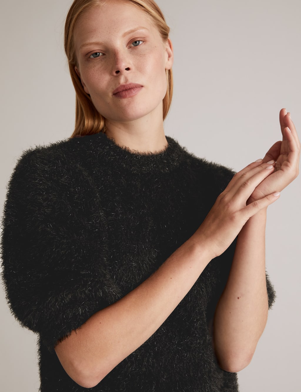 Tinsel Puff Sleeve Jumper Autograph M S