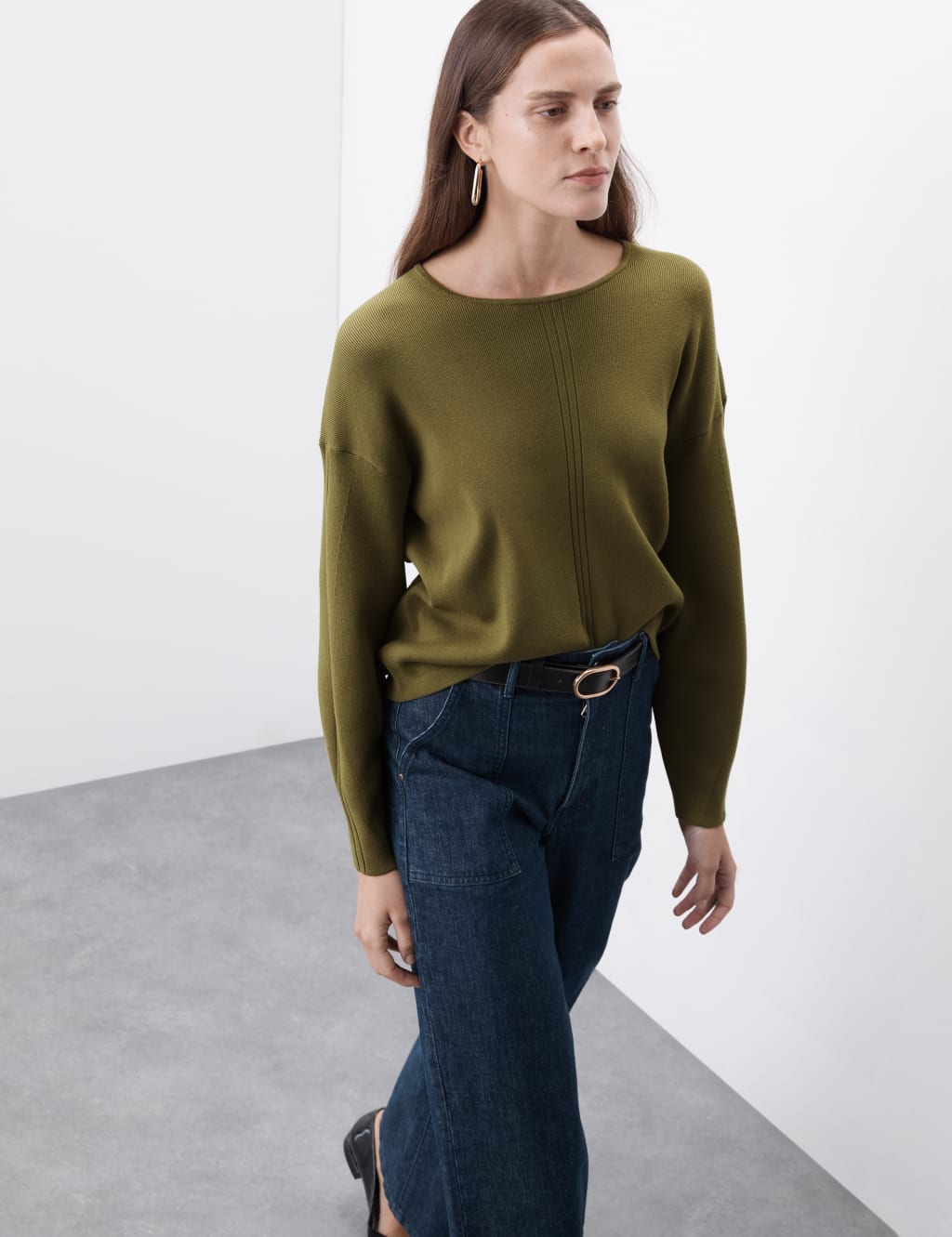 Blouson sleeve sweater shop