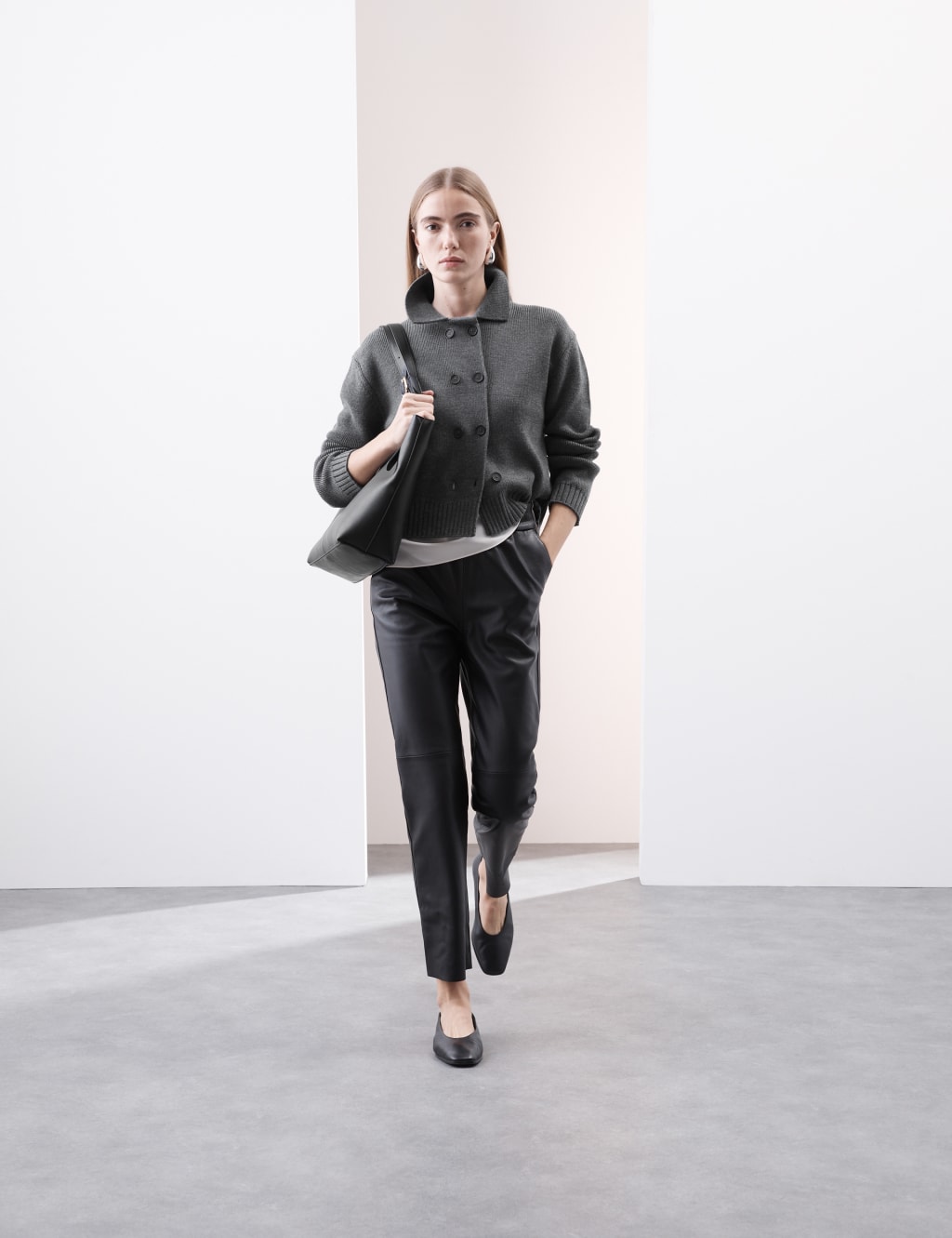 Pure Merino Wool Cropped Knitted Jacket 3 of 6
