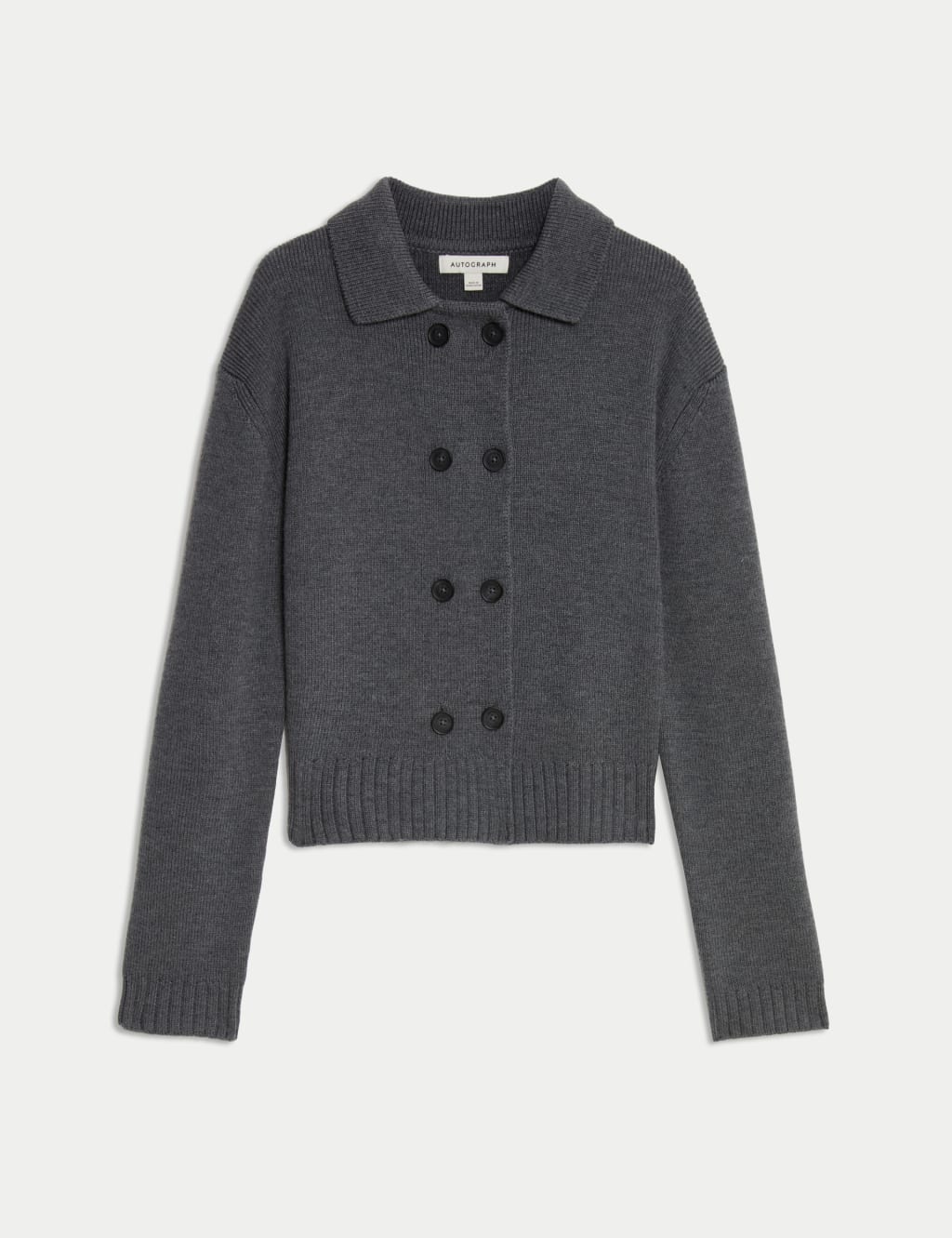 Pure Merino Wool Cropped Knitted Jacket 2 of 6