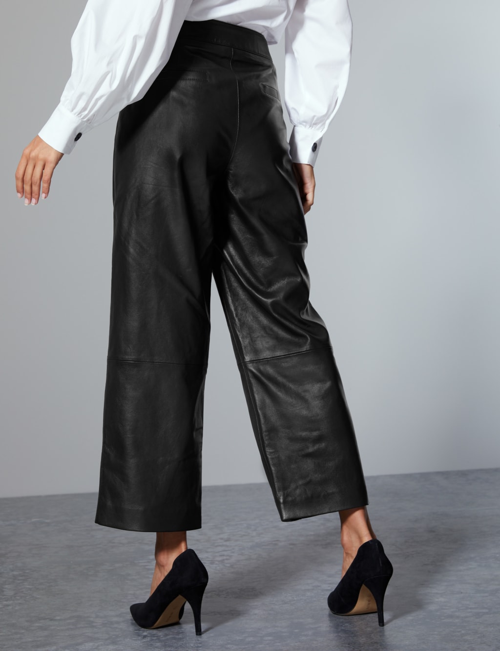 Leather Straight Leg Trousers 4 of 6