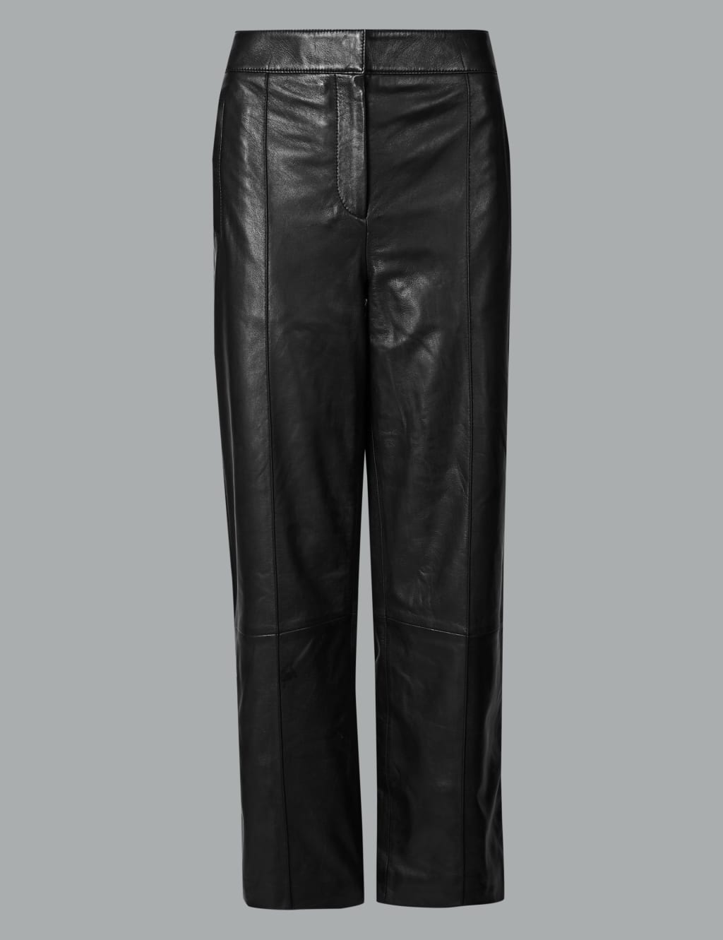 Leather Straight Leg Trousers 2 of 6