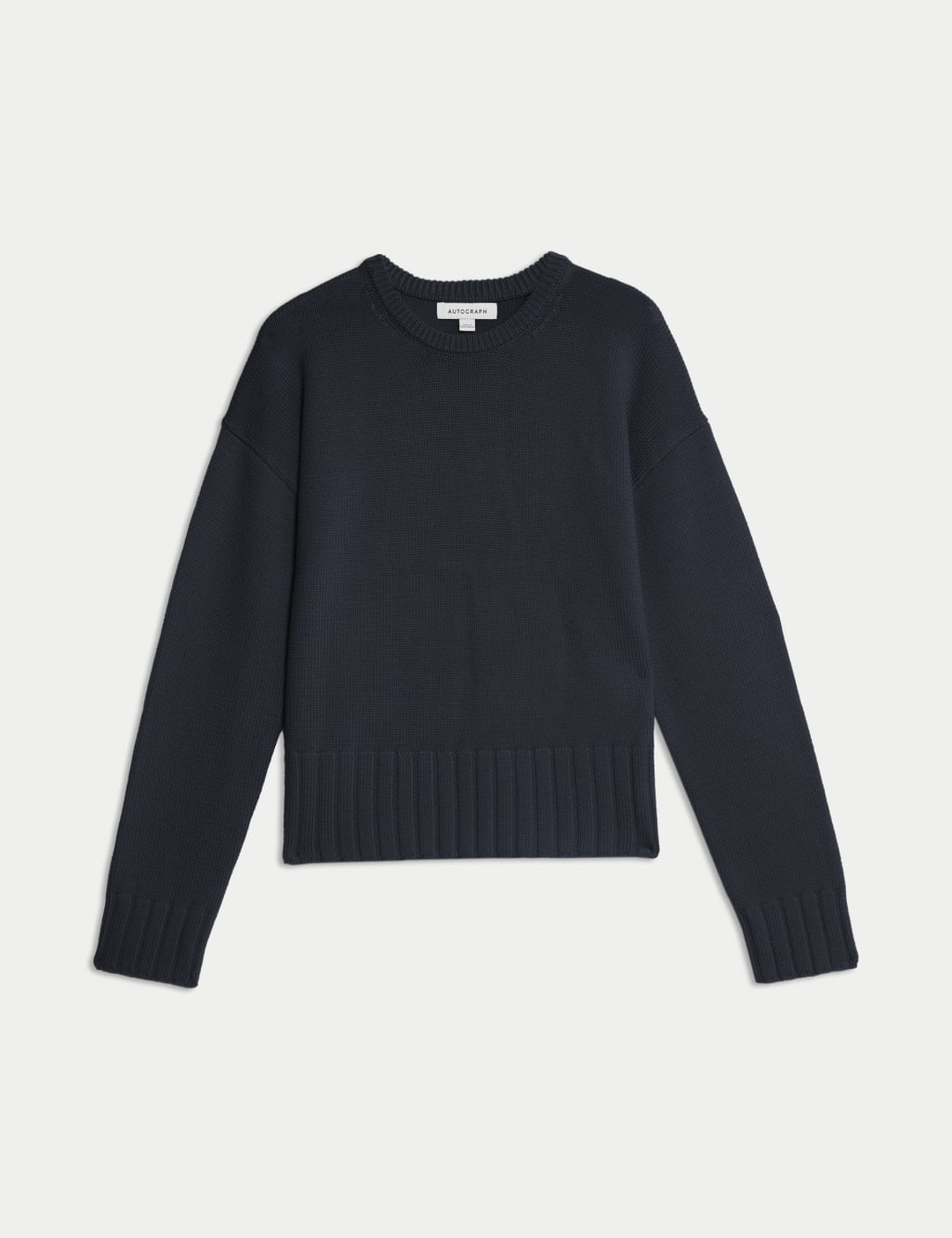 Pure Merino Wool Ribbed Crew Neck Jumper 2 of 8