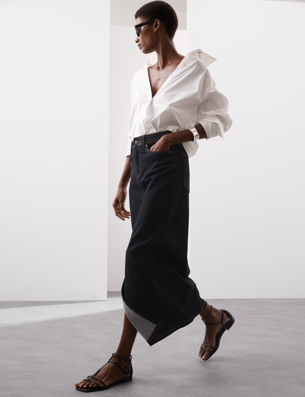 Black maxi skirt marks and spencer online