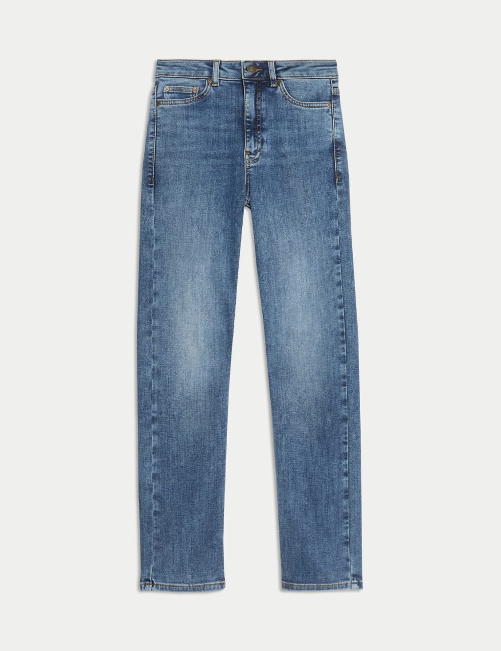High Waisted Straight Leg Jeans