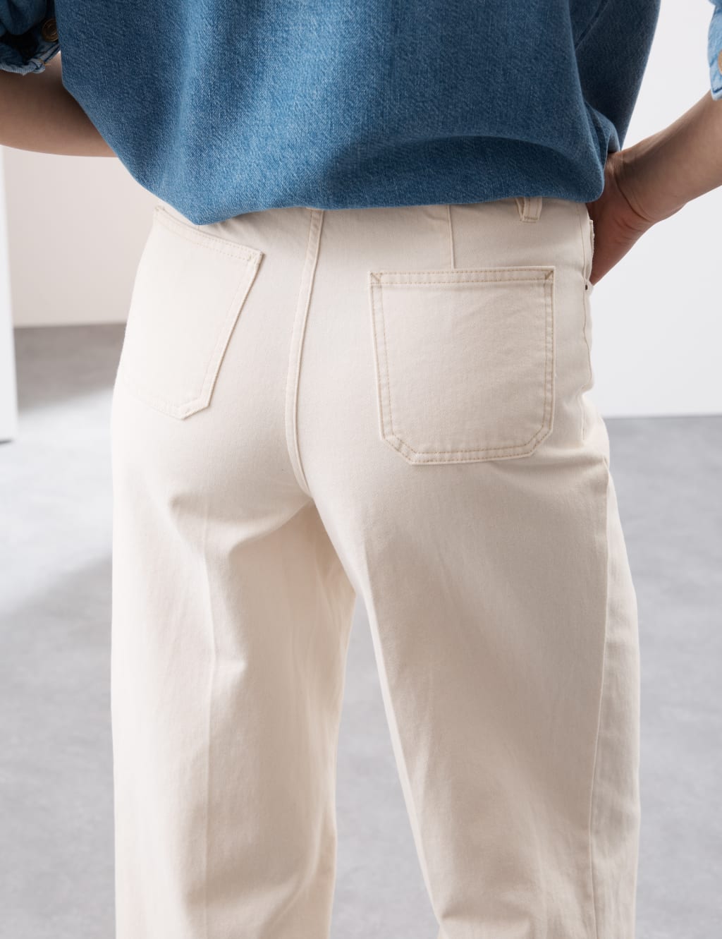 Pure Cotton High Waisted Wide Leg Jean 4 of 7
