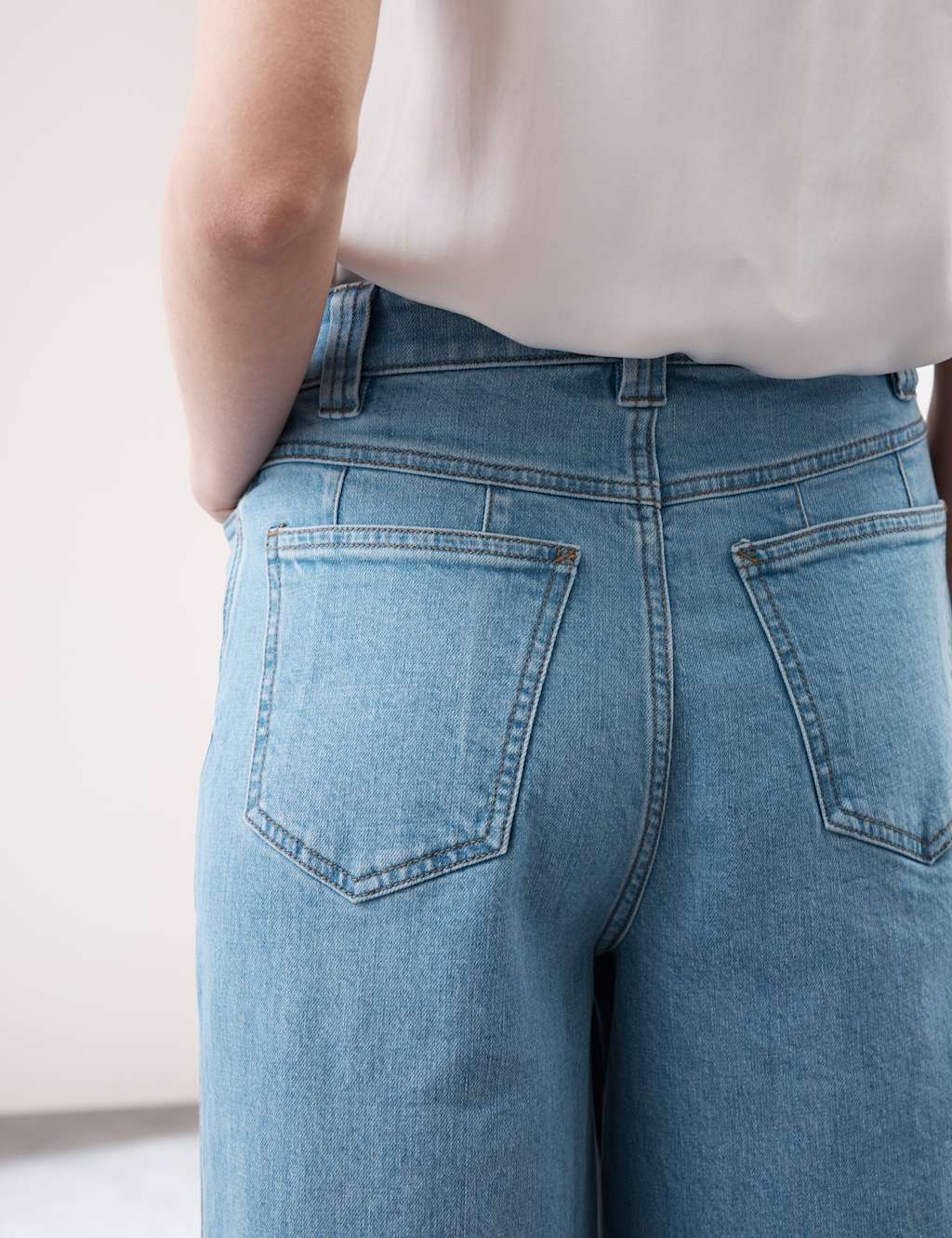 Denim High Waisted Embellished Wide Leg Jeans 5 of 6