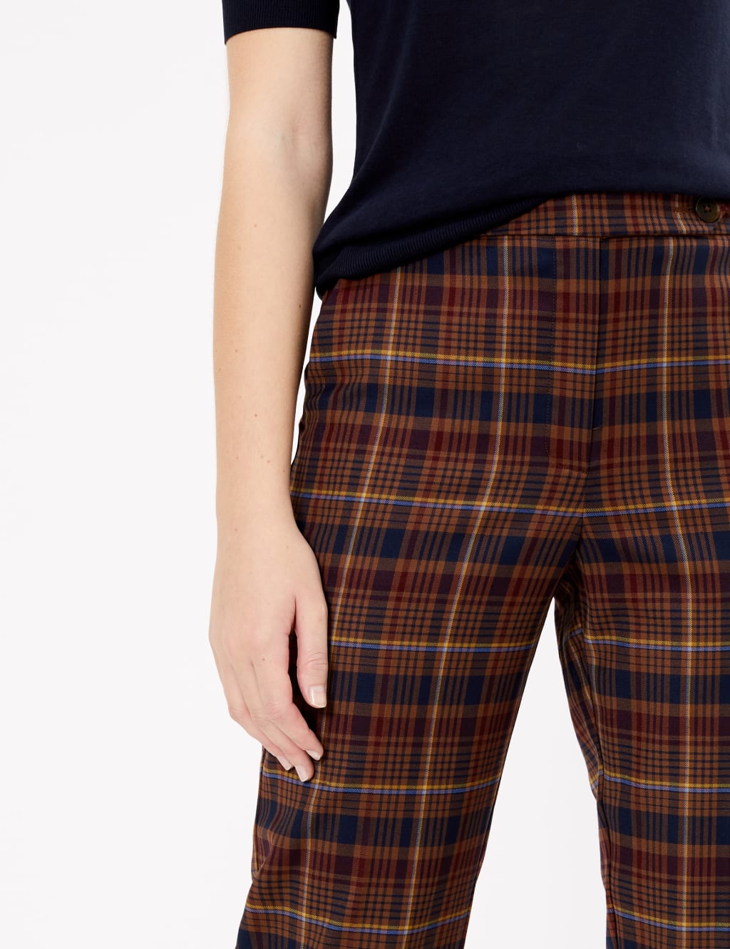 Checked Straight Leg Trousers 5 of 6