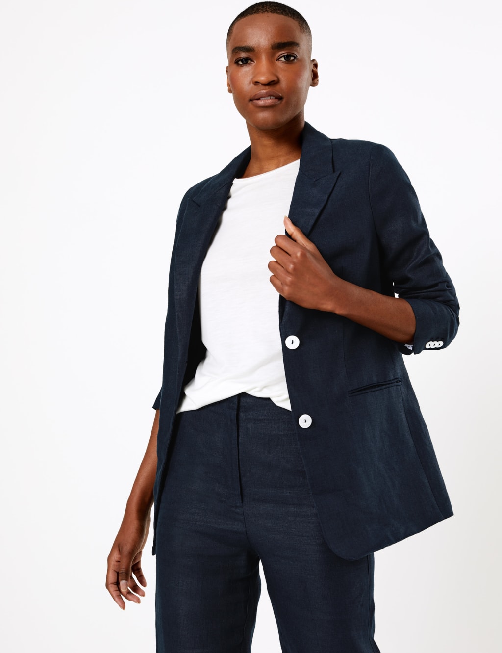Pure Irish Linen Single Breasted Blazer 1 of 6
