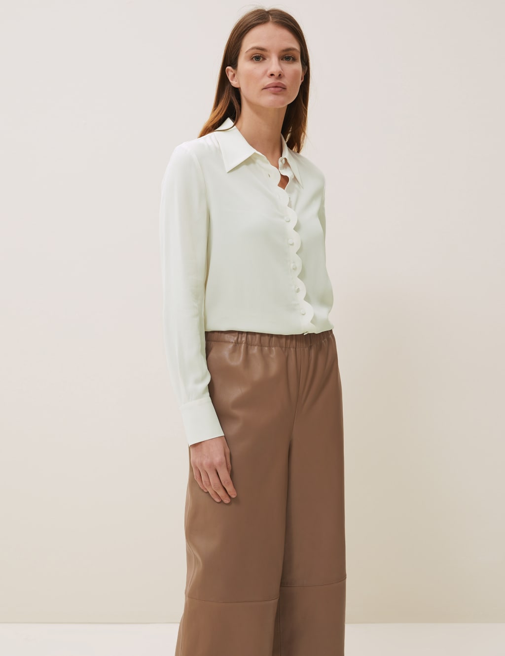 Scallop Edge Long Sleeve Shirt 1 of 5