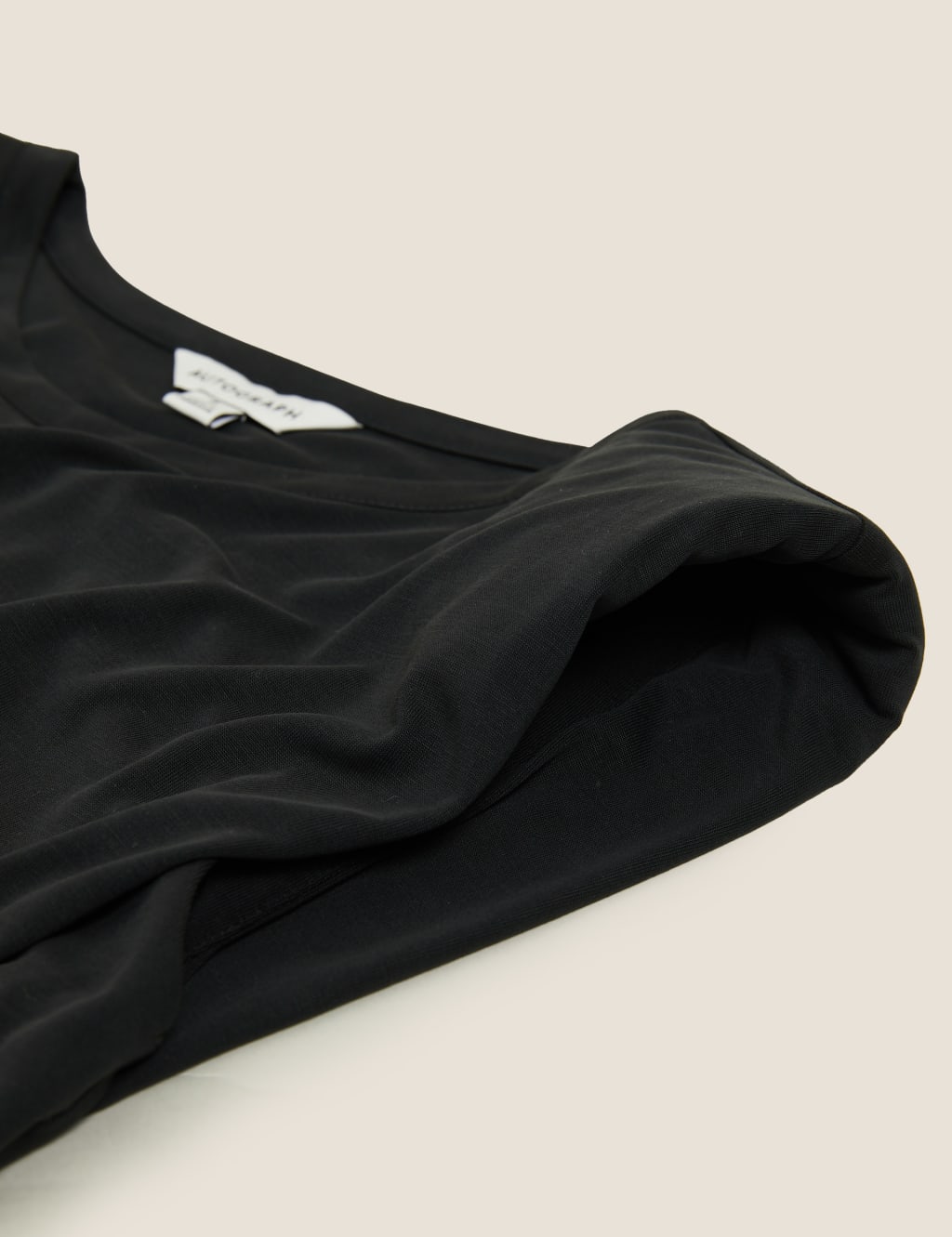 Modal Crew Neck Shoulder Pad Sleeveless Top 5 of 5