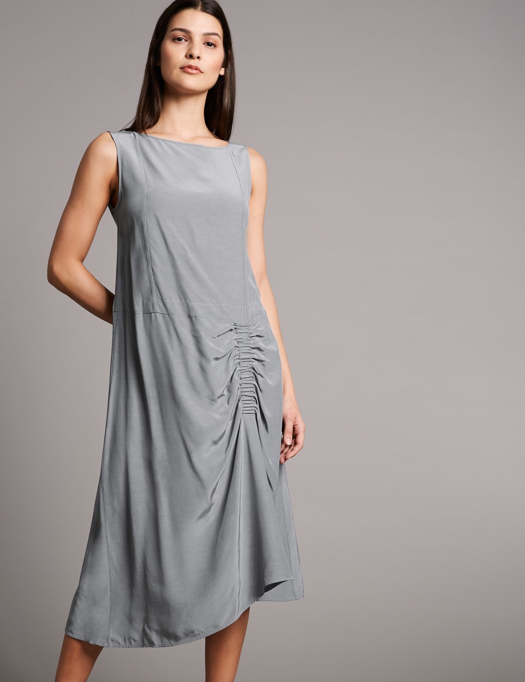 Ruched Front Asymmetric Dress 3 of 4