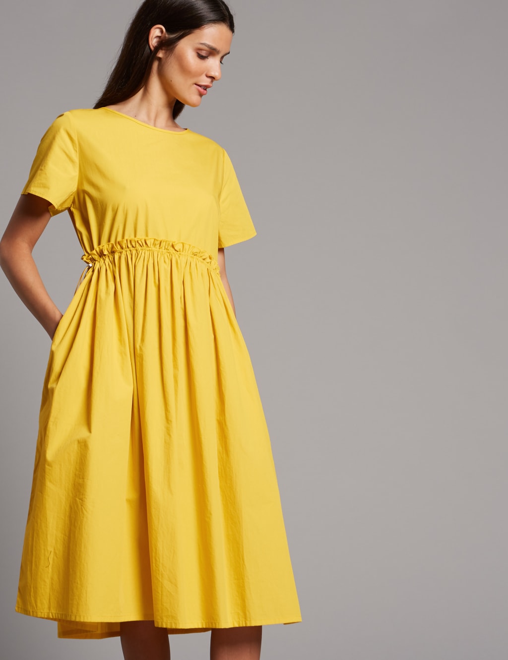 Pure Cotton Drawcord Swing Dress 1 of 5