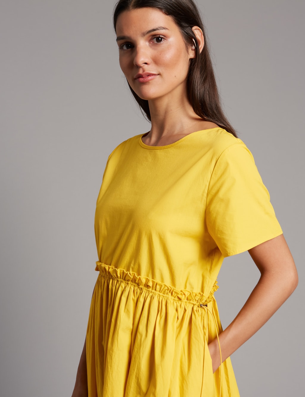 Pure Cotton Drawcord Swing Dress 5 of 5