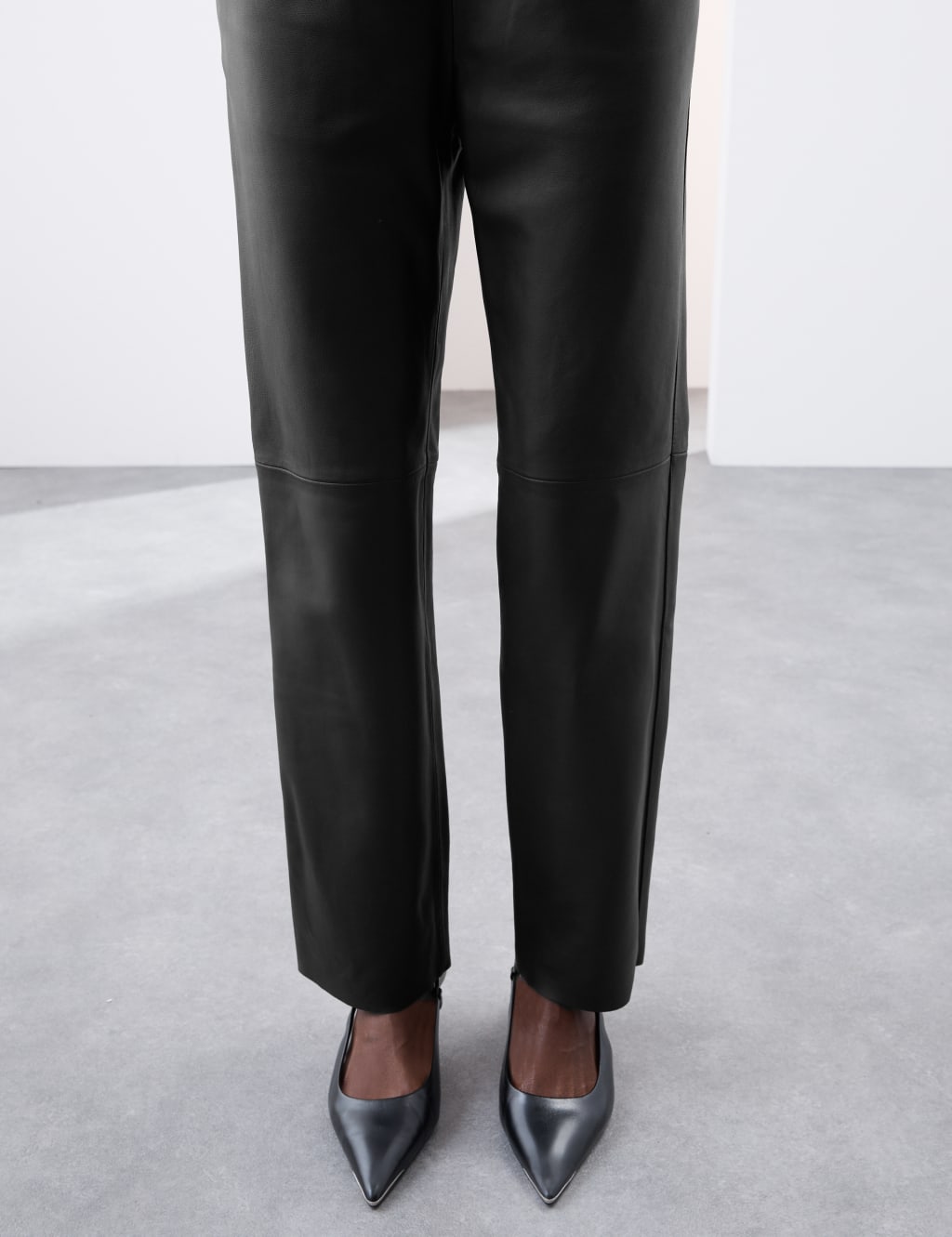Leather Straight Leg Trousers 7 of 7
