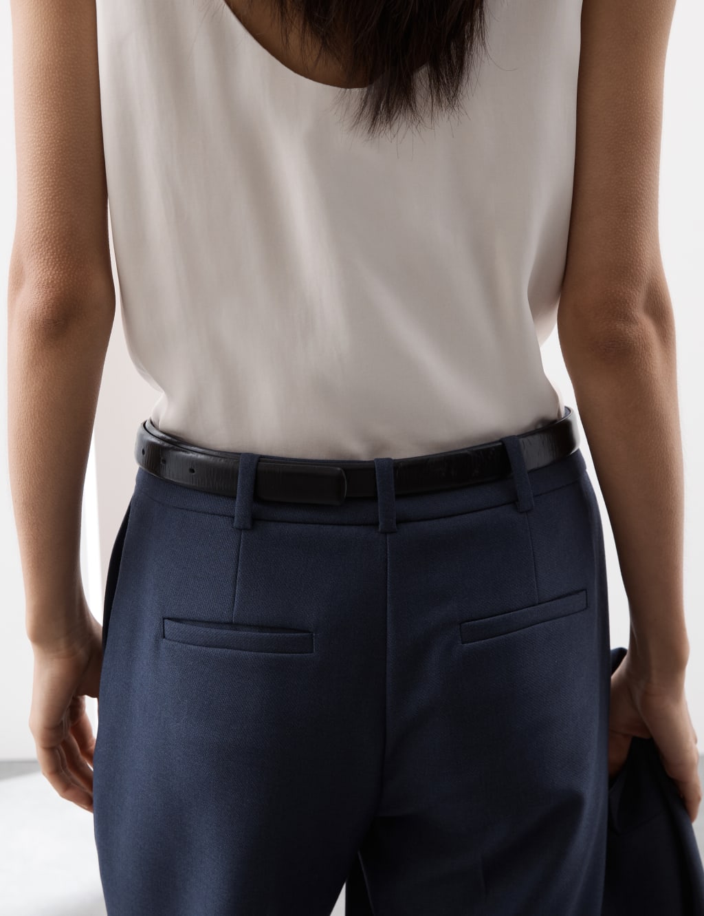 Straight Leg Trousers with Wool 6 of 6