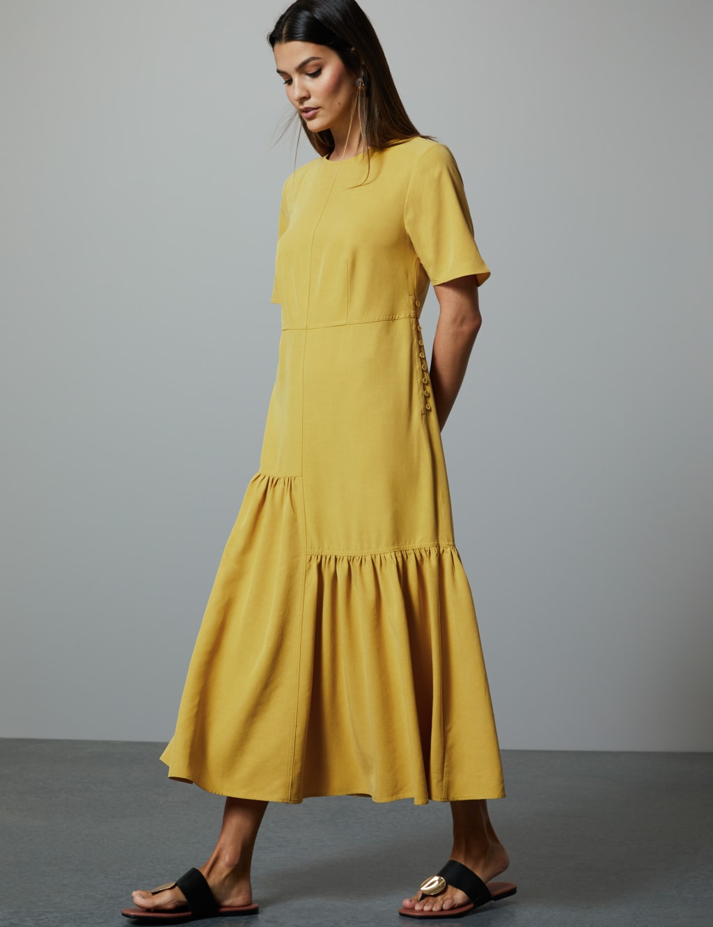 Asymmetric Relaxed Midi Dress 1 of 4
