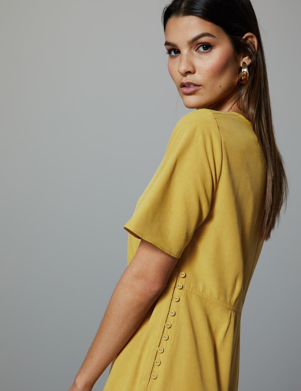 Asymmetric Relaxed Midi Dress 3 of 4