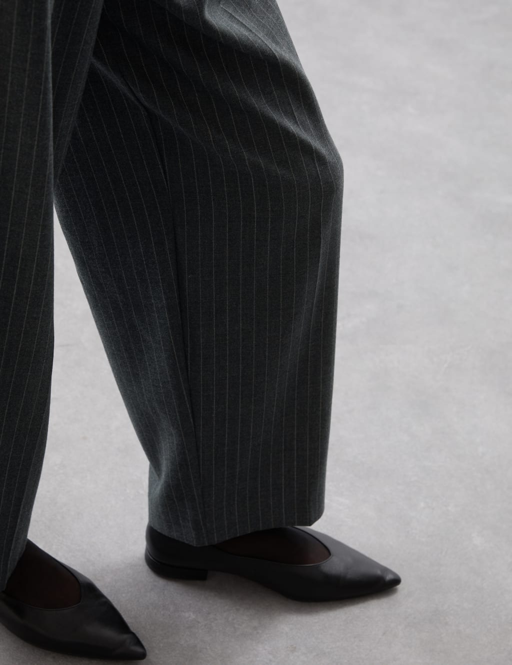 Wool Blend Pinstripe Tapered Trousers Autograph M S