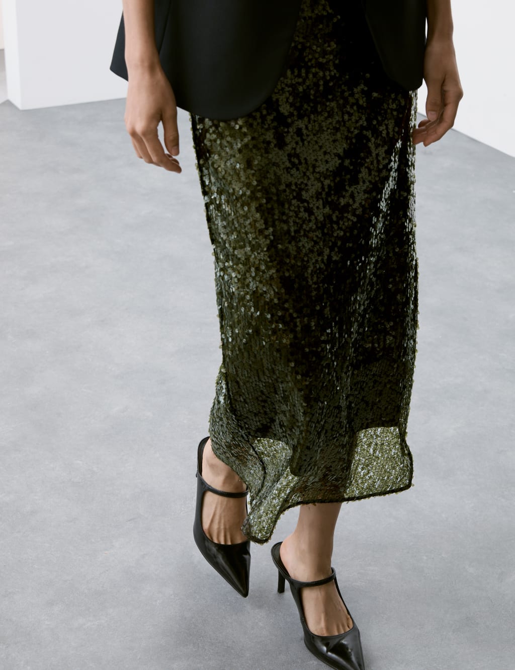 Sequin Midaxi Column Skirt Autograph M S