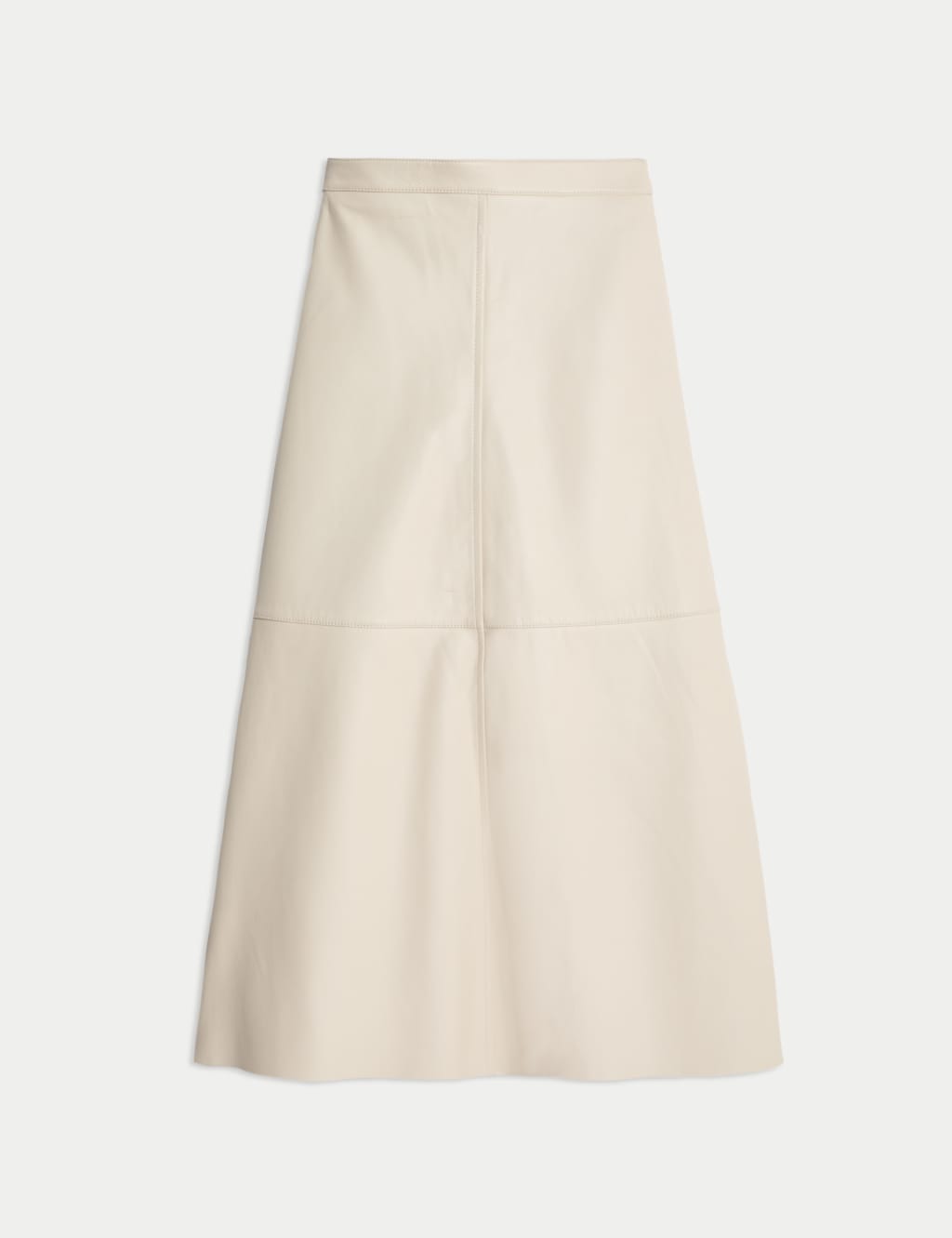 Leather Midi A-Line Skirt 2 of 6