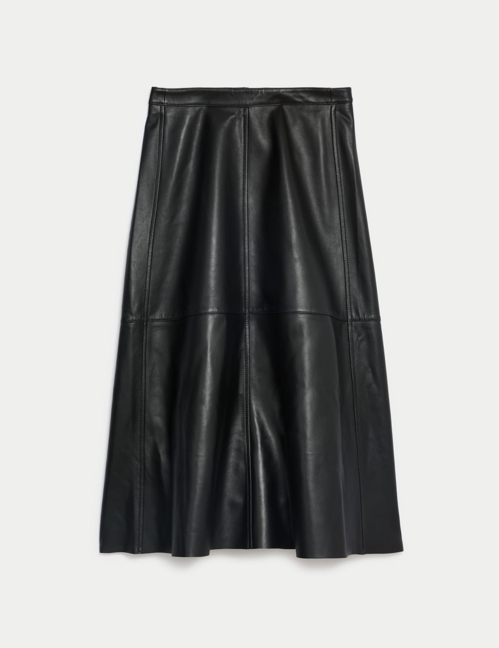 Black leather skirt m&s top