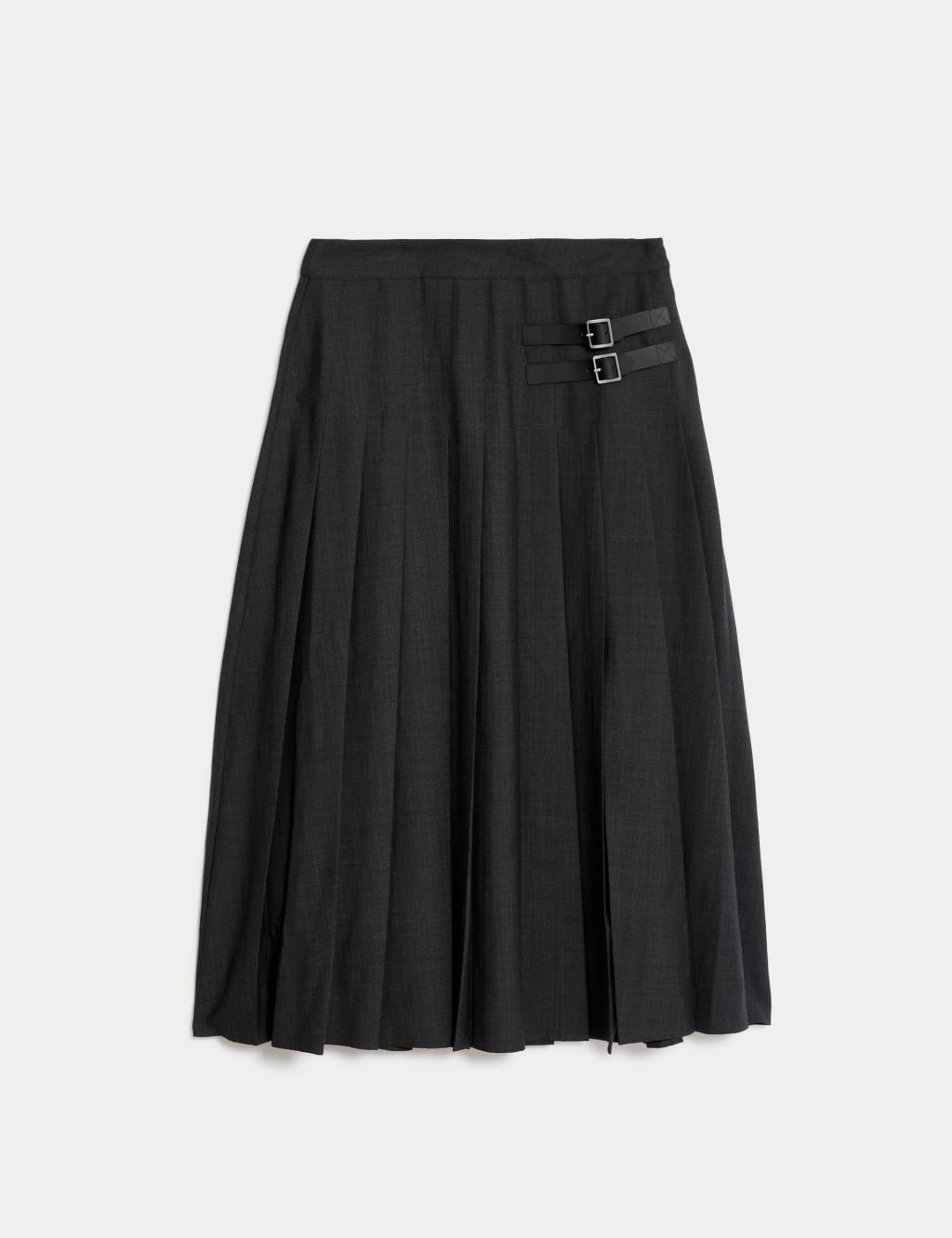 Wool Blend Pleated Midi Skirt Autograph M S