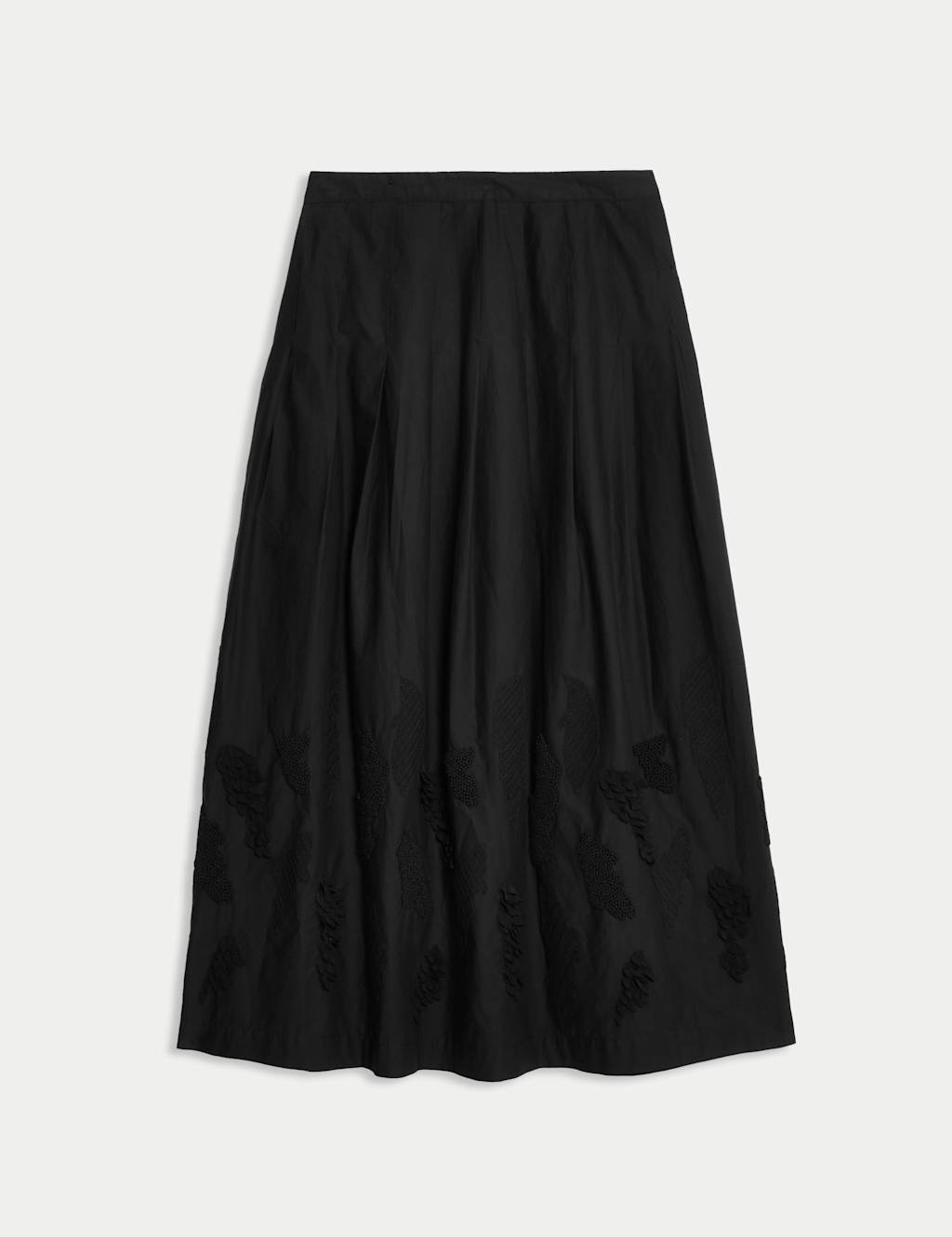 Pure Cotton Embroidered Midi A-Line Skirt 2 of 6