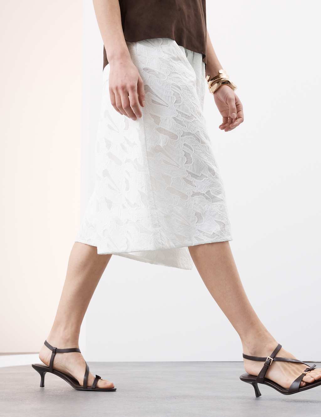 Pure Cotton Broderie Detail Wide Leg Culottes | Autograph | M&S Pure Cotton Broderie Detail Wide Leg Culottes | Autograph | M&S