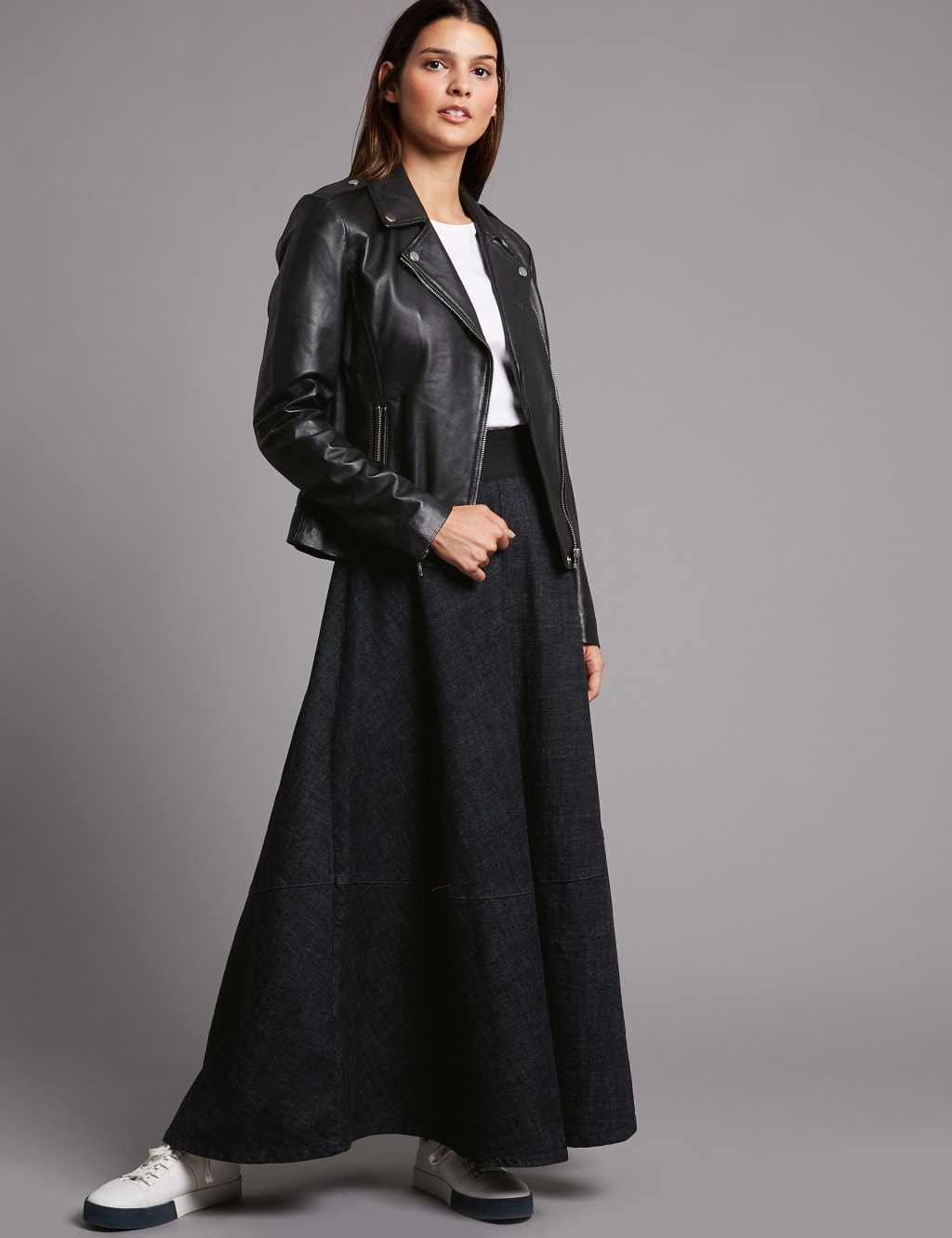 Denim Maxi Skirt 1 of 5