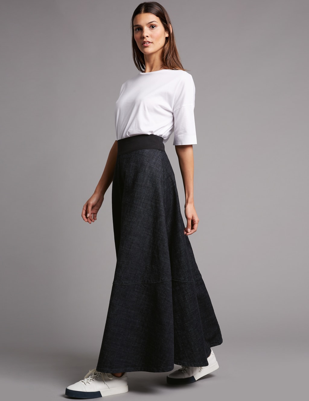 Denim Maxi Skirt 3 of 5