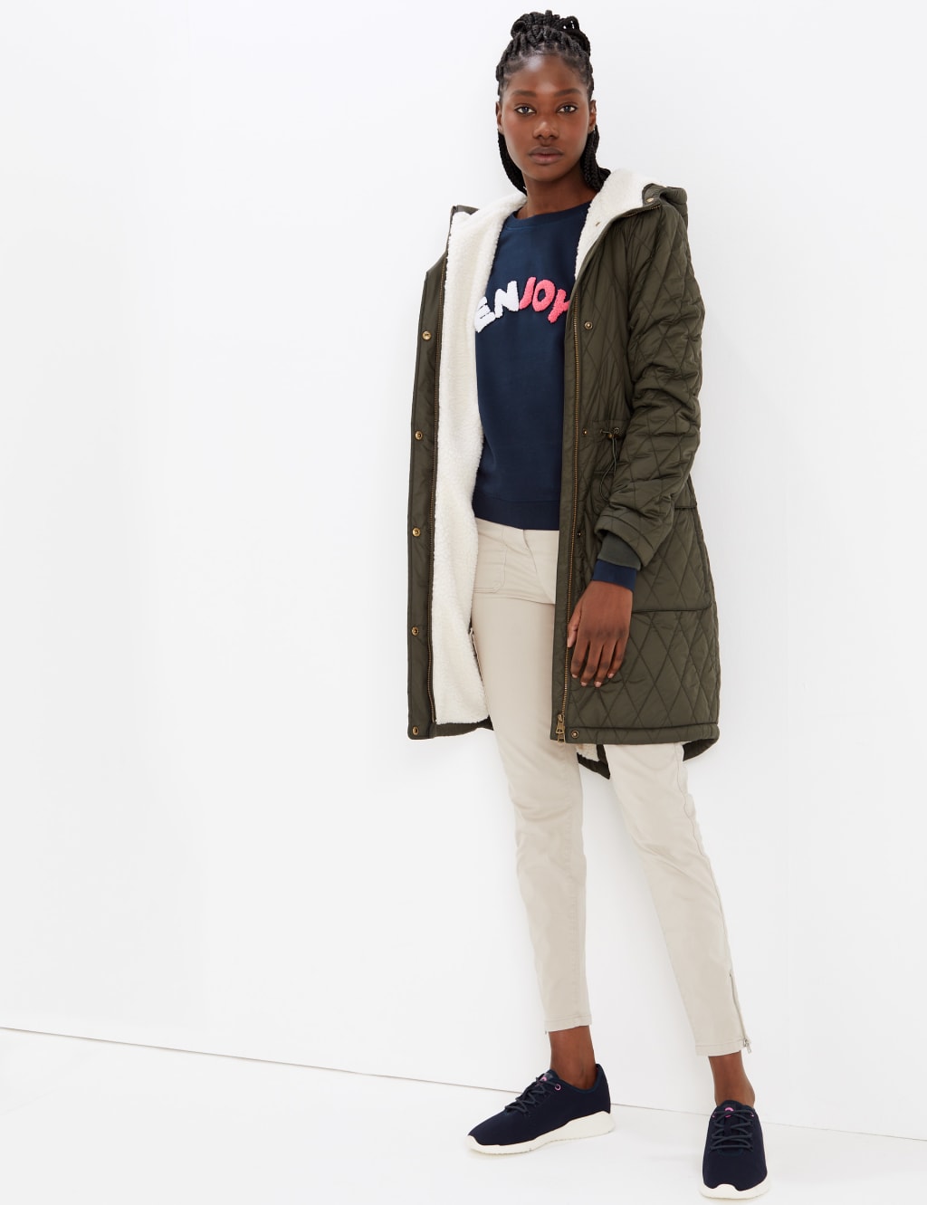 Pure Cotton Enjoy Slogan Sweatshirt 3 of 6