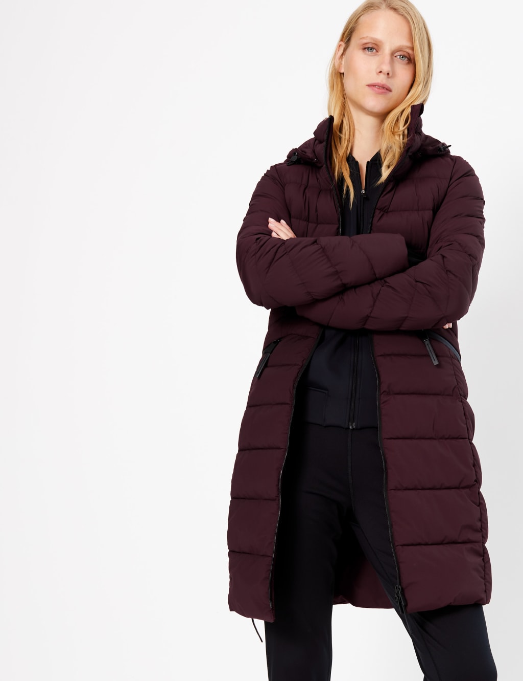 Comfort stretch padded coat best sale