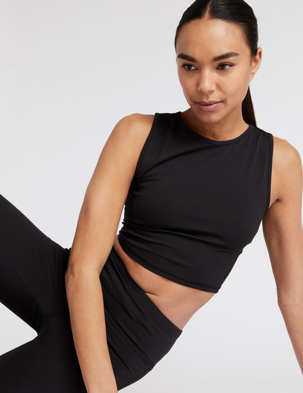 Scoop Neck Cropped Vest Top 1 of 6
