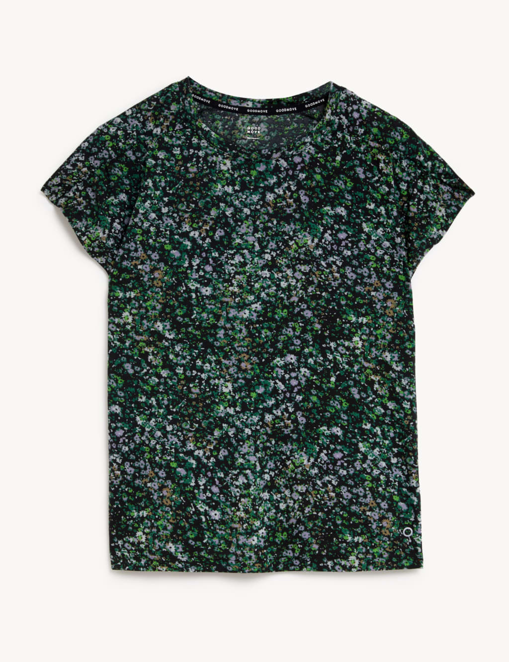 Printed Scoop Neck Short Sleeve Yoga Top 2 of 7
