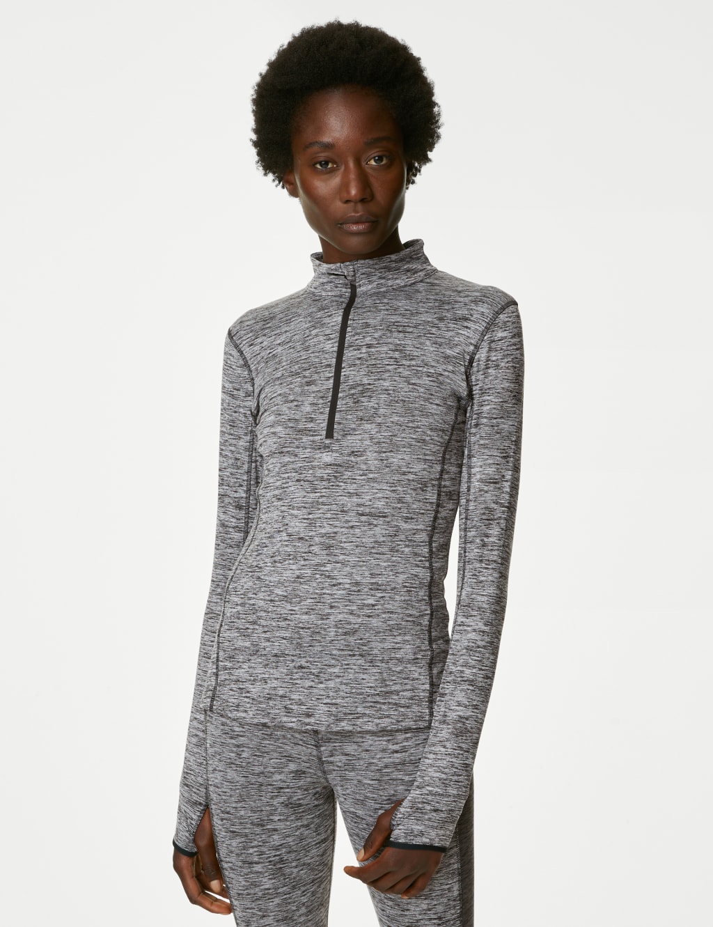 Funnel Neck Half Zip Running Top 3 of 7