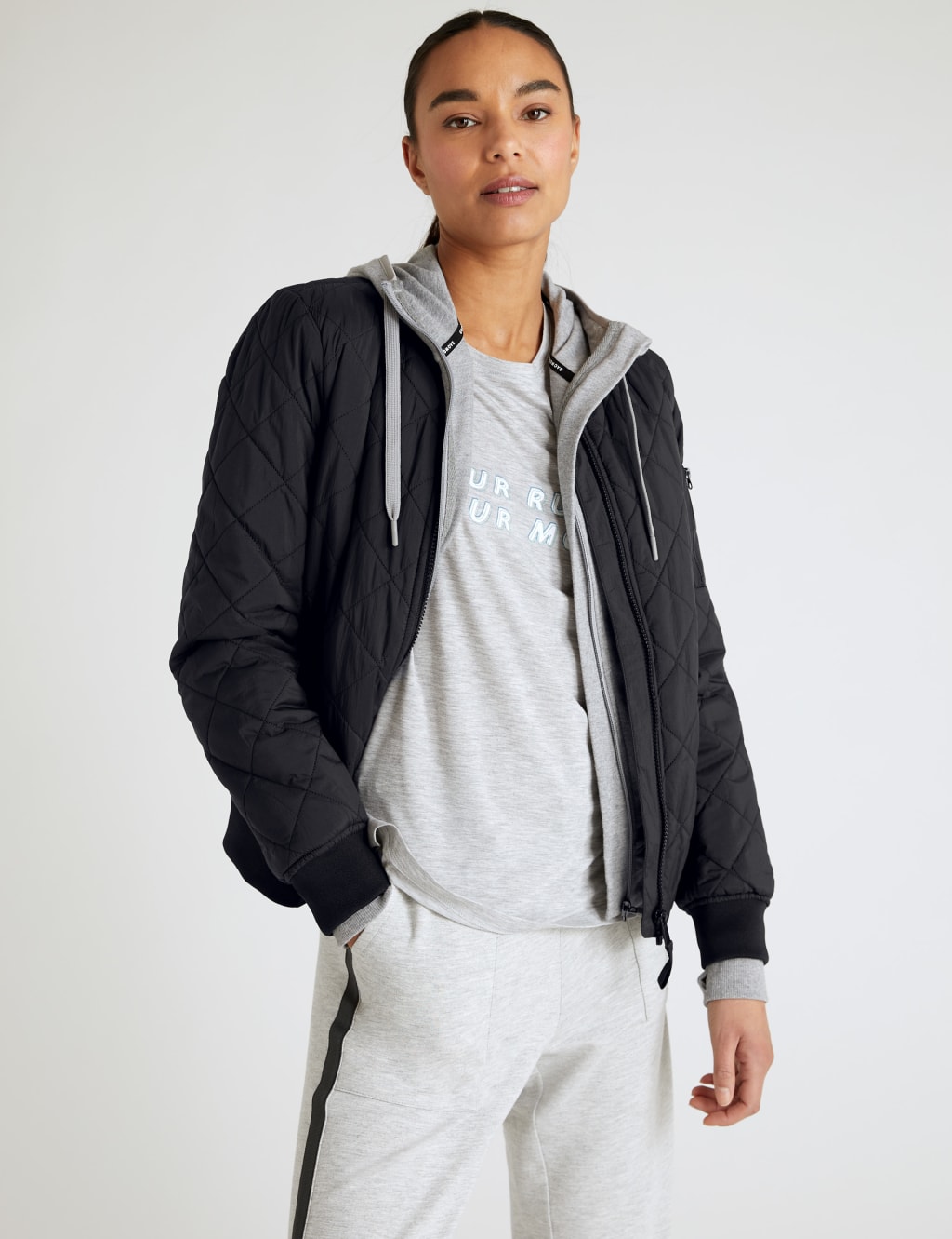 Quilted Borg Lined Bomber Jacket 3 of 6