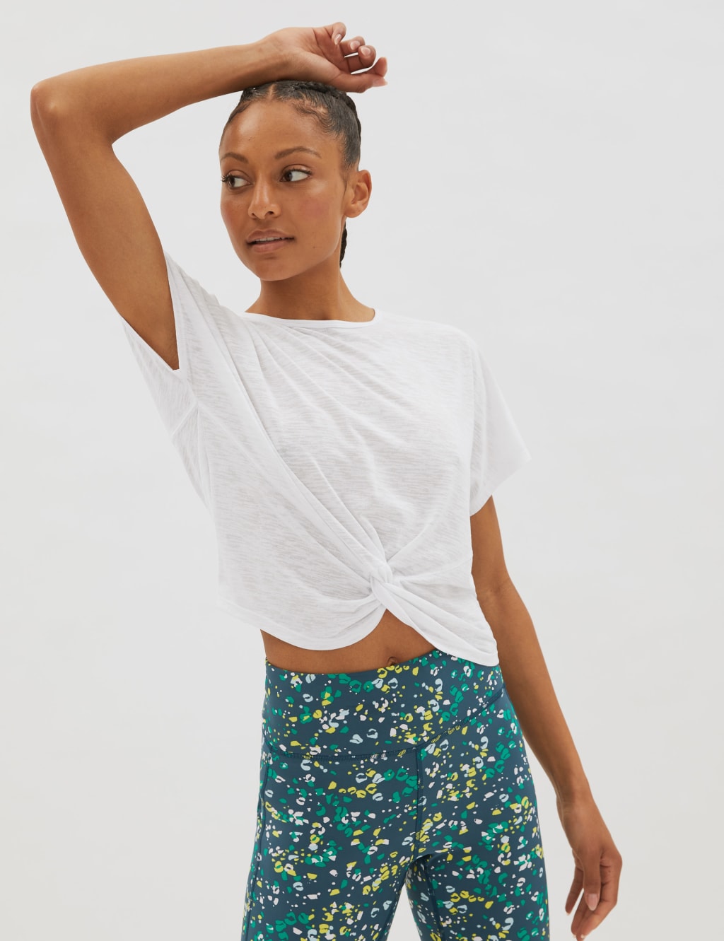 Lightweight Twist Front Cropped Top 1 of 7