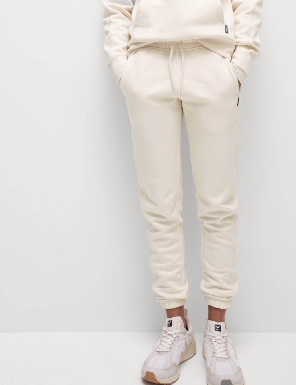 Cotton Rich RelaxedHigh Waisted Joggers