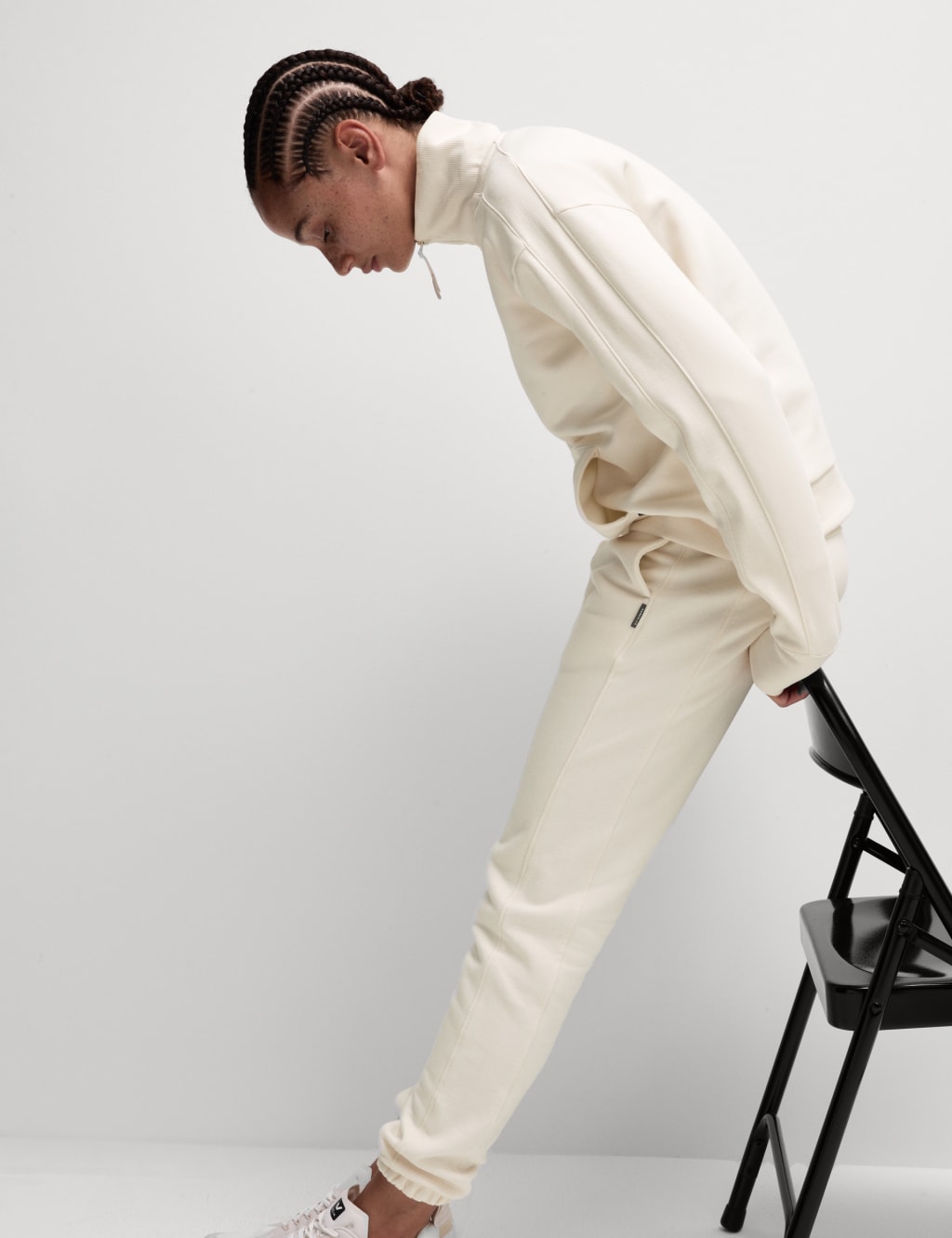 Cotton Rich RelaxedHigh Waisted Joggers