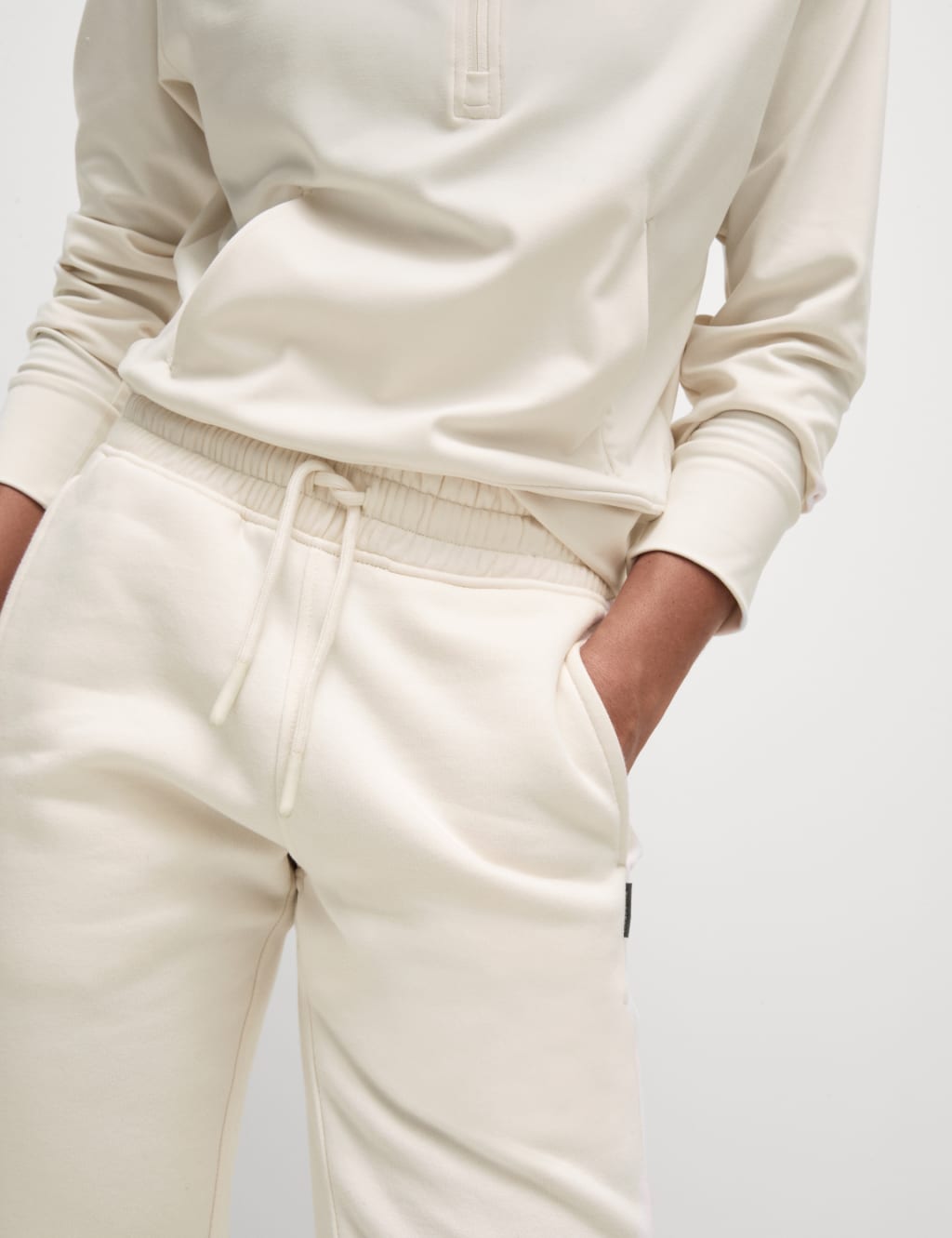 Cotton Rich RelaxedHigh Waisted Joggers